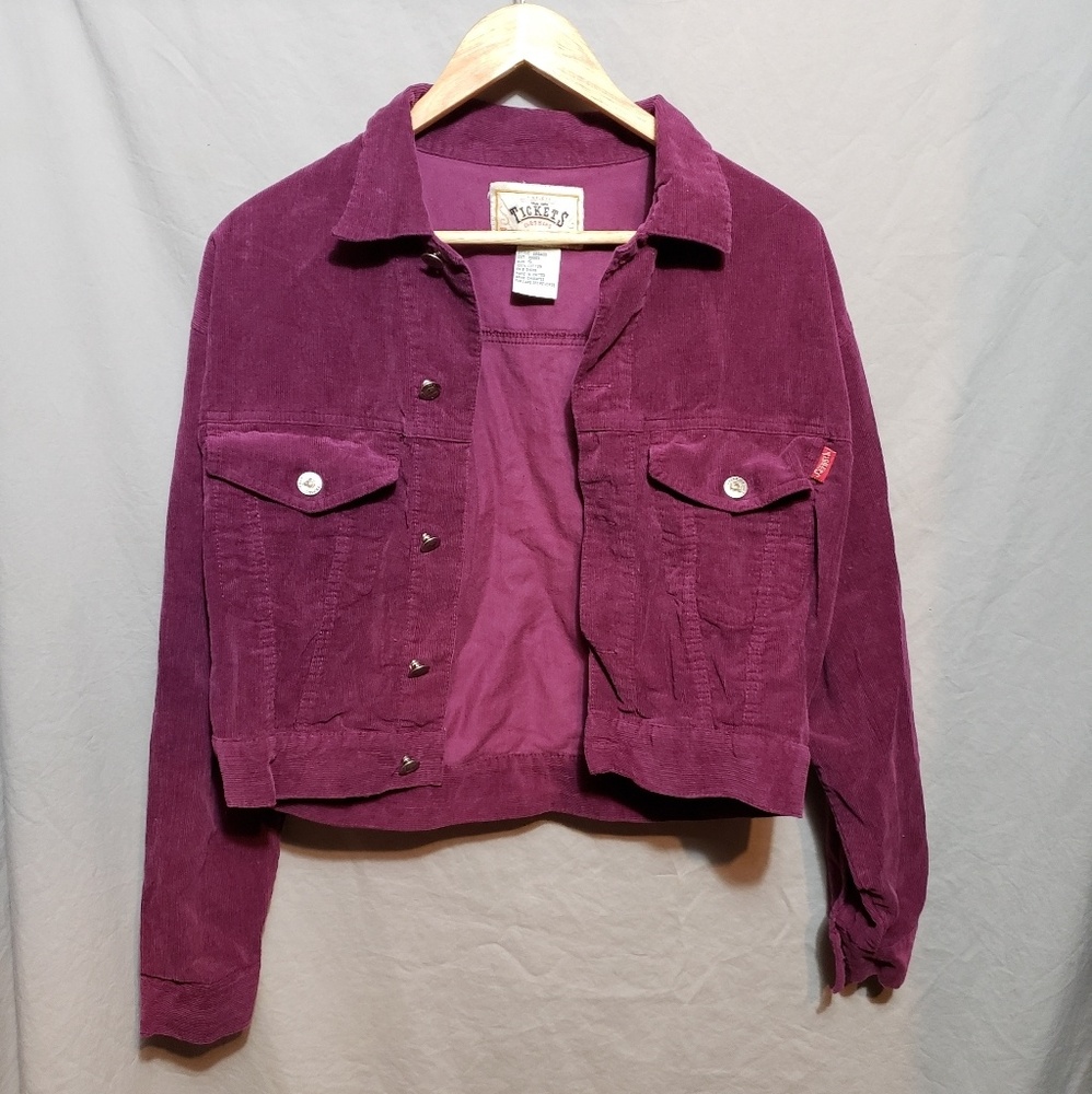 Vintage Corduroy Jacket in Burgundy